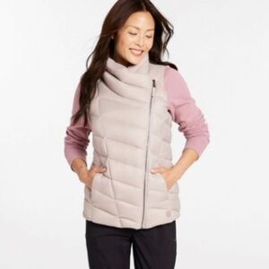 L.L.Bean Women's Boundless Puffer Vest - asymmetrical - "Shore Sand"